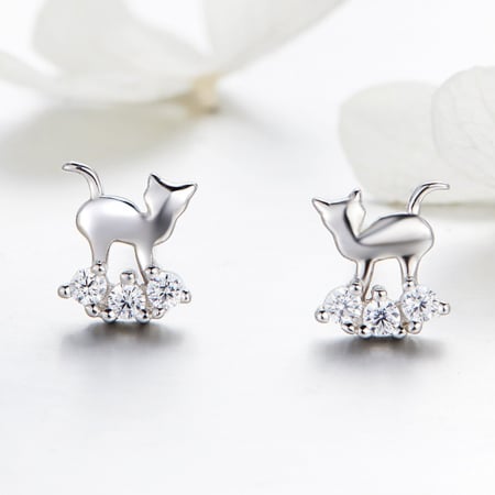 Cercei argint pisicute dragalase cu zirconii albe [4]