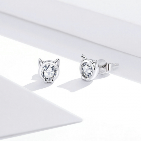 Cercei argint pisicute jucause [4]