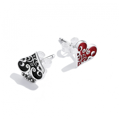 Cercei argint Poker Hearts [1]