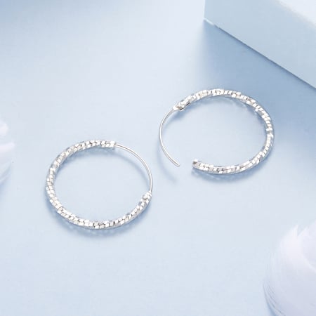 Cercei argint rasuciti Disco [6]