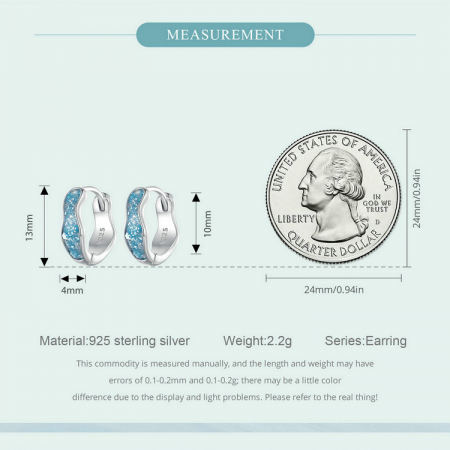 Cercei argint rotunzi albastrul cerului [10]