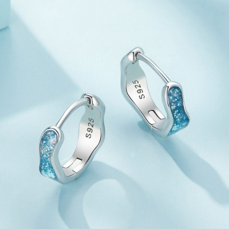 Cercei argint rotunzi albastrul cerului [4]