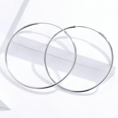 Cercei argint rotunzi cu diametrul de 5 cm [3]