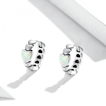 Cercei argint rotunzi cu opal [5]