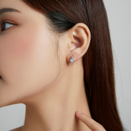 Cercei argint rotunzi cu opal [1]