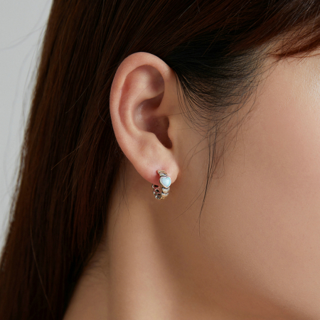 Cercei argint rotunzi cu opal [6]