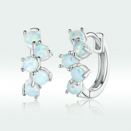 Cercei argint rotunzi cu opal [7]