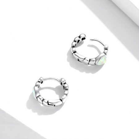 Cercei argint rotunzi cu opal [2]