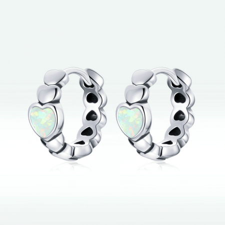 Cercei argint rotunzi cu opal [7]