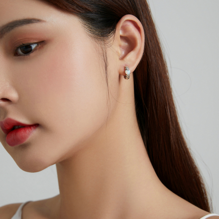 Cercei argint rotunzi cu opal [3]