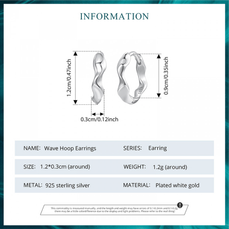 Cercei argint rotunzi cu valuri [8]