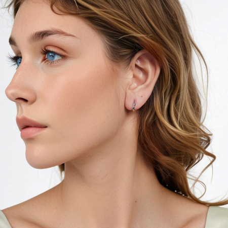 Cercei argint rotunzi cu valuri [6]