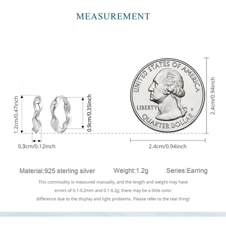 Cercei argint rotunzi cu valuri [9]
