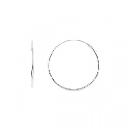 Cercei argint rotunzi de 20 mm