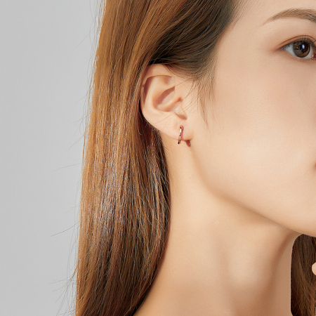 Cercei argint rotunzi placati cu aur galben [3]