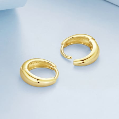 Cercei argint rotunzi placati cu aur [6]