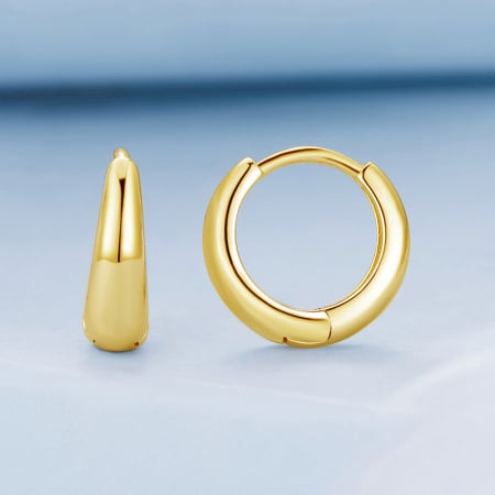 Cercei argint rotunzi placati cu aur [2]