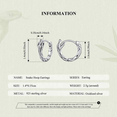 Cercei argint rotunzi sarpe [10]