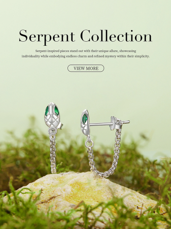 Cercei argint sarpe cu zirconii [15]