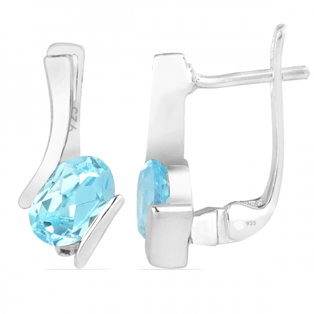 Cercei argint Serena, 925, cu topaz albastru - EVA0022 [1]