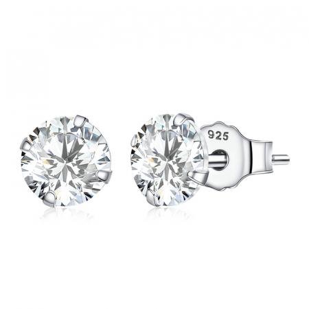 Cercei argint simpli cu zirconii [2]