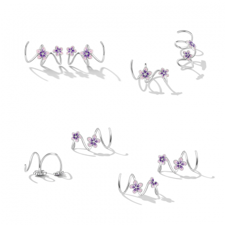 Cercei argint sirag de flori [6]