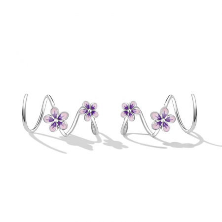 Cercei argint sirag de flori [7]