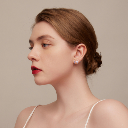 Cercei argint sirag de flori [5]