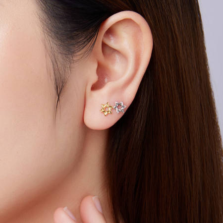 Cercei argint Steaua lui David [12]