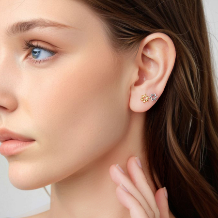 Cercei argint Steaua lui David [8]