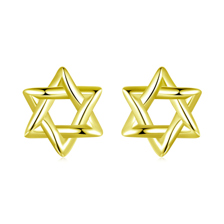 Cercei argint Steaua lui David