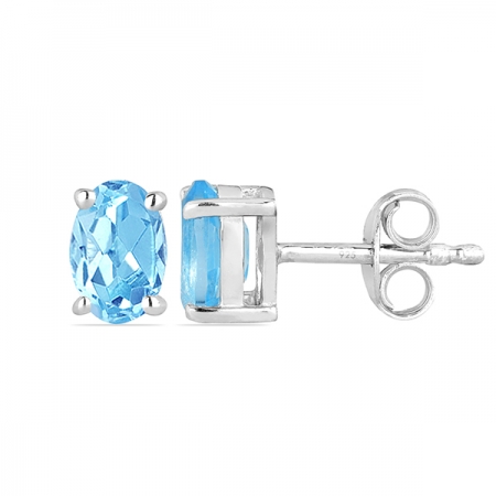 Cercei argint Tereza, 925, cu topaz albastru elvetian - EVA0027 [1]