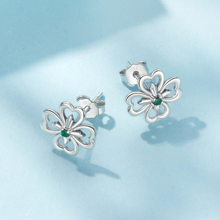 Cercei argint Trifoi cu Patru Foi [4]