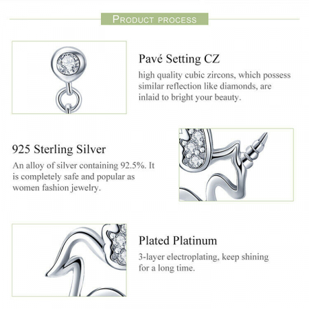 Cercei din argint Baby Unicorn [3]