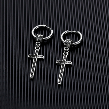 Cercei din inox cu cruciulite [4]