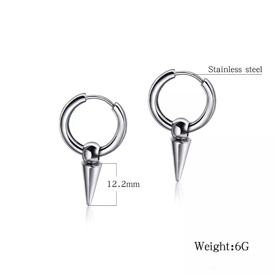 Cercei din inox cu conuri [6]