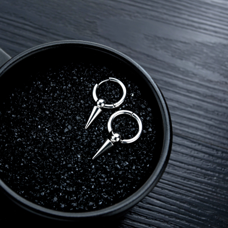 Cercei din inox cu conuri [2]