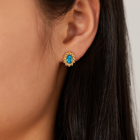 Cercei inox Blue Diamond [5]