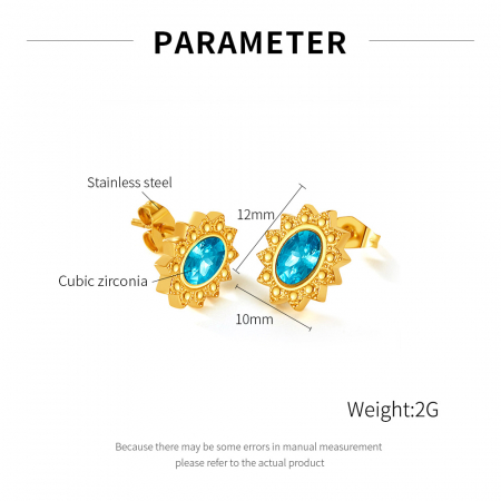 Cercei inox Blue Diamond [8]