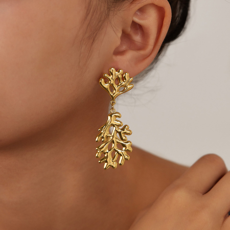 Cercei inox coral [3]