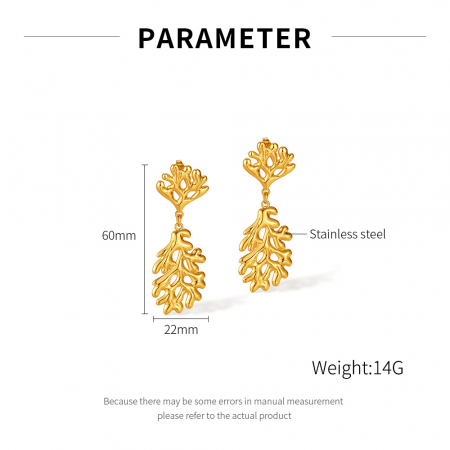 Cercei inox coral [12]