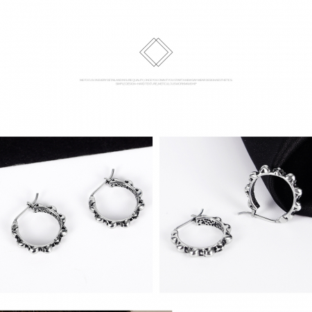 Cercei inox cu cranii [10]