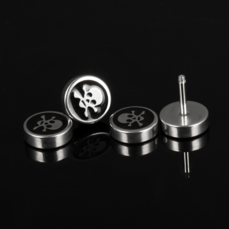 Cercei inox cu cranii [2]