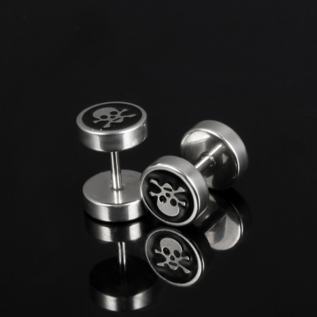 Cercei inox cu cranii [1]