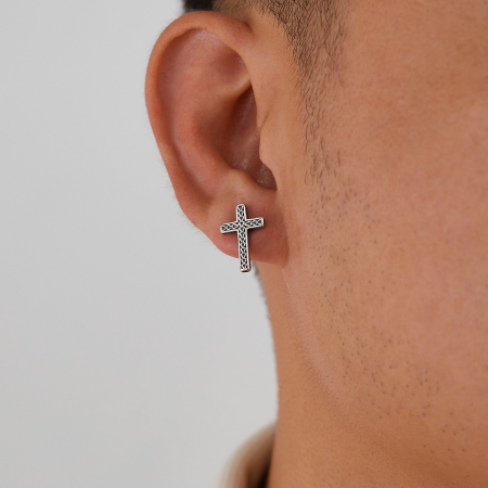 Cercei inox cu cruce [14]