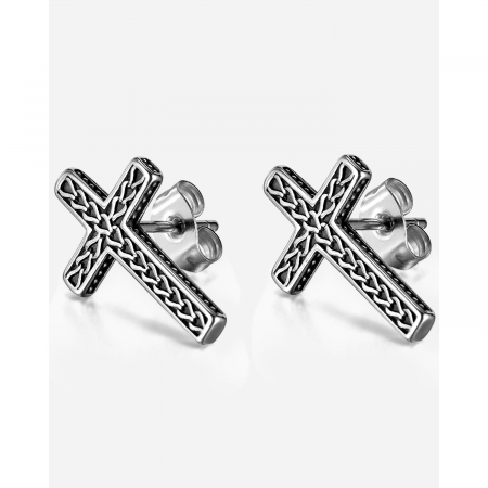 Cercei inox cu cruce [7]