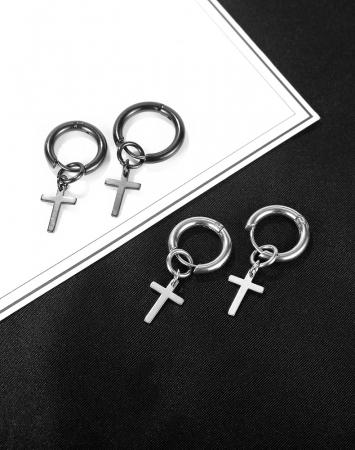 Cercei inox cu cruciulite [6]