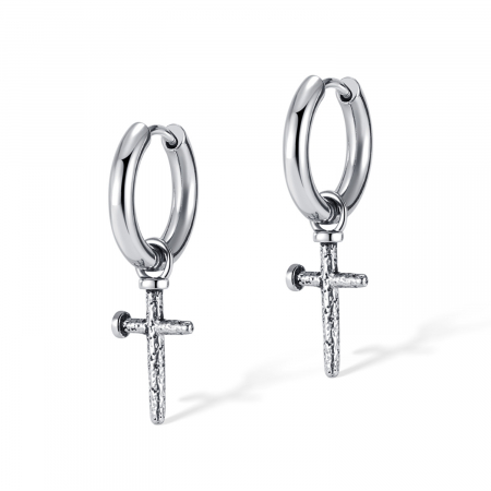 Cercei inox cu cruciulite