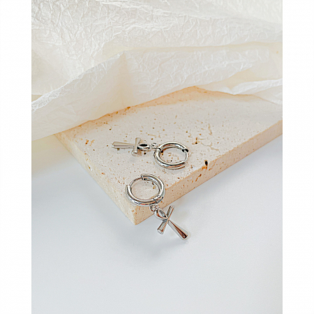 Cercei inox cu cruciulite [4]