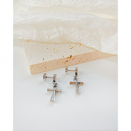 Cercei inox cu cruciulite [4]
